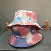 New Fashion Women Tie-Dye Bucket Hat Double Sided Fisherman Caps Sunbonnet Outdoor Travel Hats