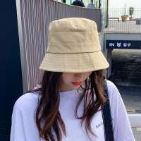 Casual Street Style Solid Color Unisex Cotton Bucket Fashion Classic Simple Design Cotton Bucket Hats