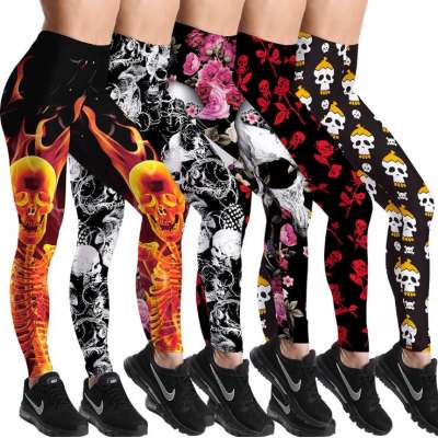 Popular Halloween patternPrinted Brushed Buttery Soft Leggings Regular Plus size