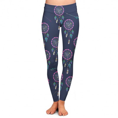 Legging Custom Yoga waist Pants buttery soft double brushed Tights digital printed 92 polyester 8 spandex leggings